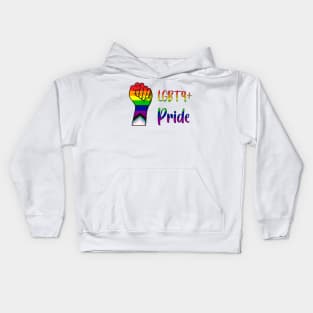 LGBTQ Pride Raised Fist Kids Hoodie